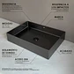 lavamanos Rectangular de Acero Inoxidable negro - Miniatura 3