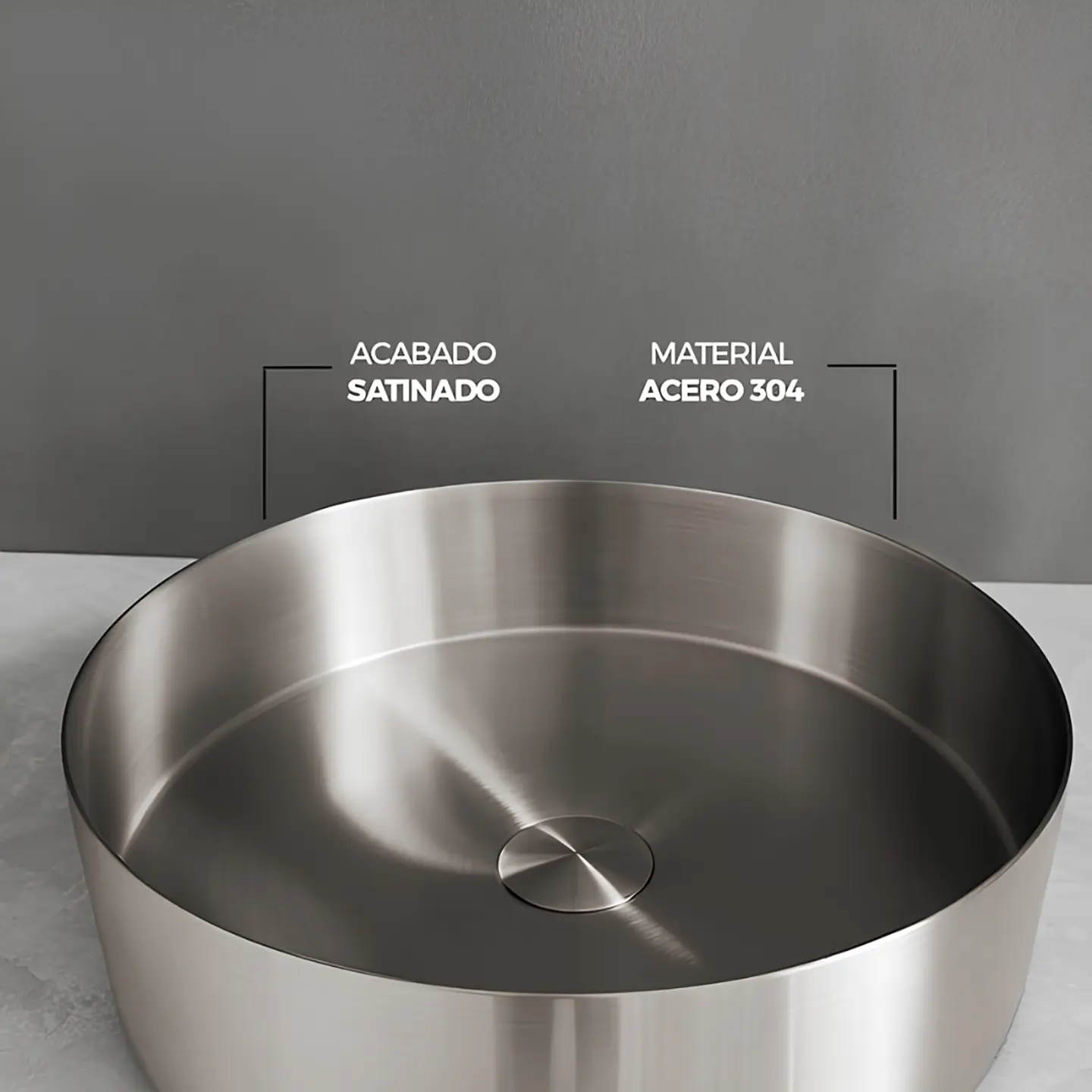 lavamanos Bowl de Acero Inoxidable Plomo 3