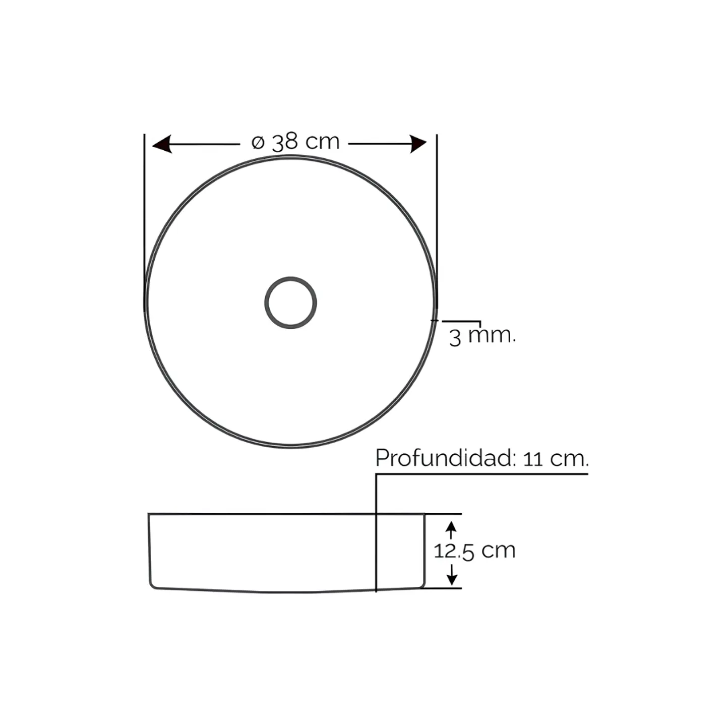 lavamanos Bowl de Acero Inoxidable Plomo 4