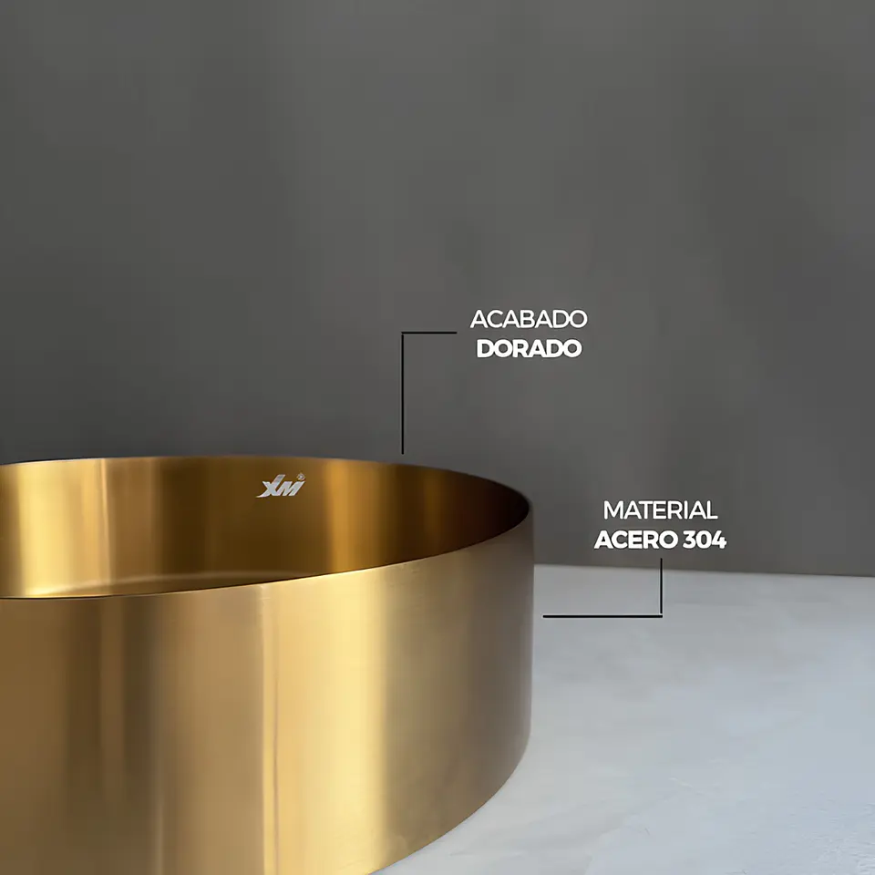 lavamanos Bowl de Acero Inoxidable Dorado 3