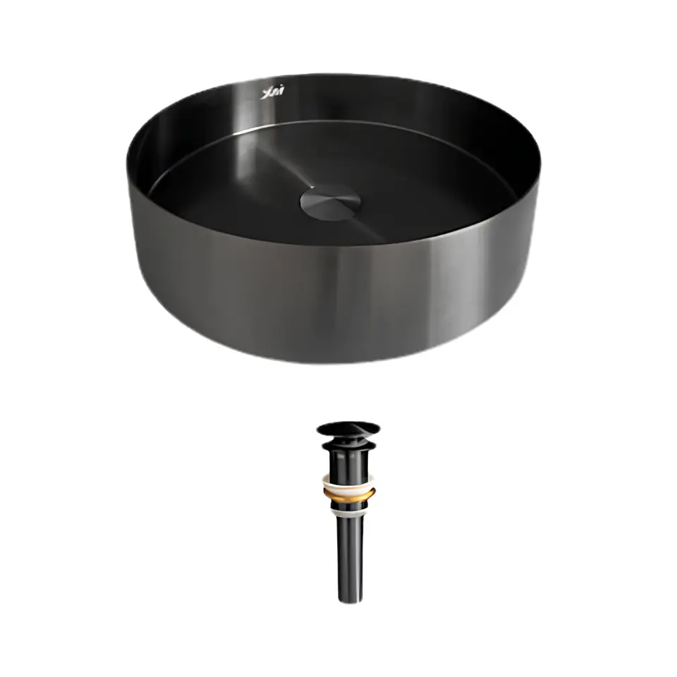 lavamanos Bowl de Acero Inoxidable Negro 1