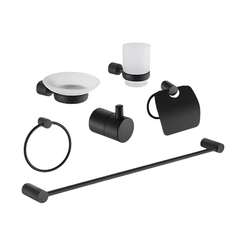 Kit de Baño Elegante 6 Piezas Dorado Cepillado en Acero 304