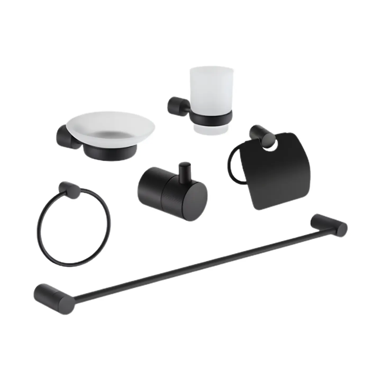 Kit de Baño Elegante 6 Piezas Dorado Cepillado en Acero 304 1