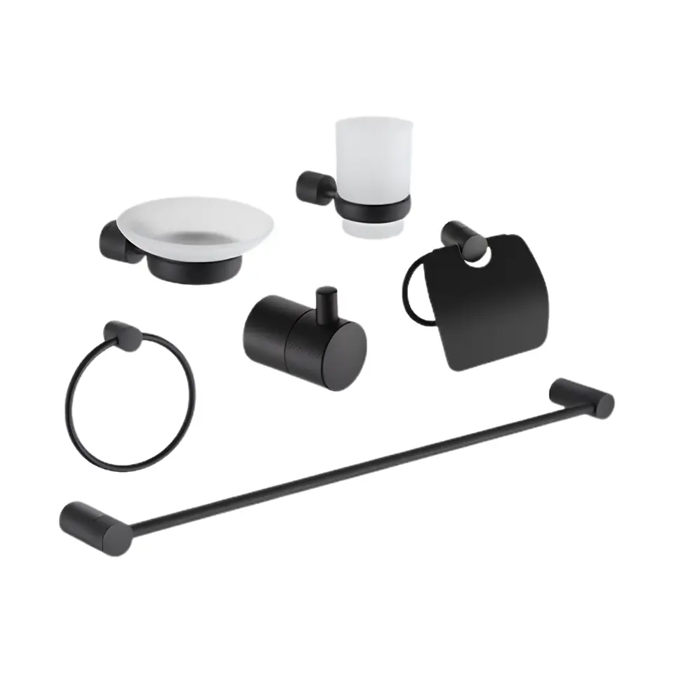 Kit de Baño Elegante 6 Piezas Dorado Cepillado en Acero 304 1