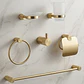 Kit de Baño Elegante 6 Piezas Dorado Cepillado en Acero 304 - Miniatura 2