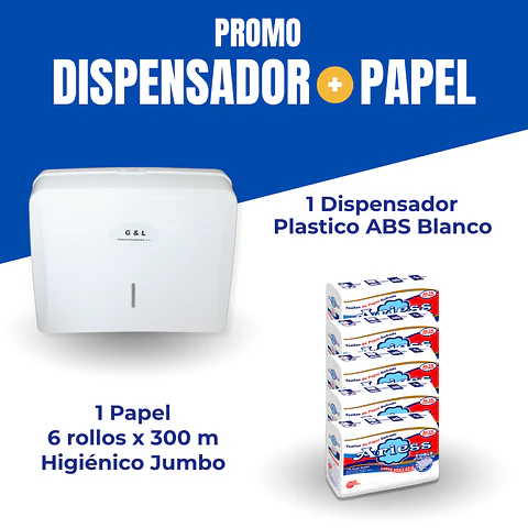Combo Dispensador + 5 Toalla Interfoliada Ariess