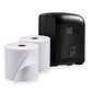 Dispensador  Autocorte Negro para Papel Toalla Jumbo  + 2 Papel Toalla 200 mts - Miniatura 1