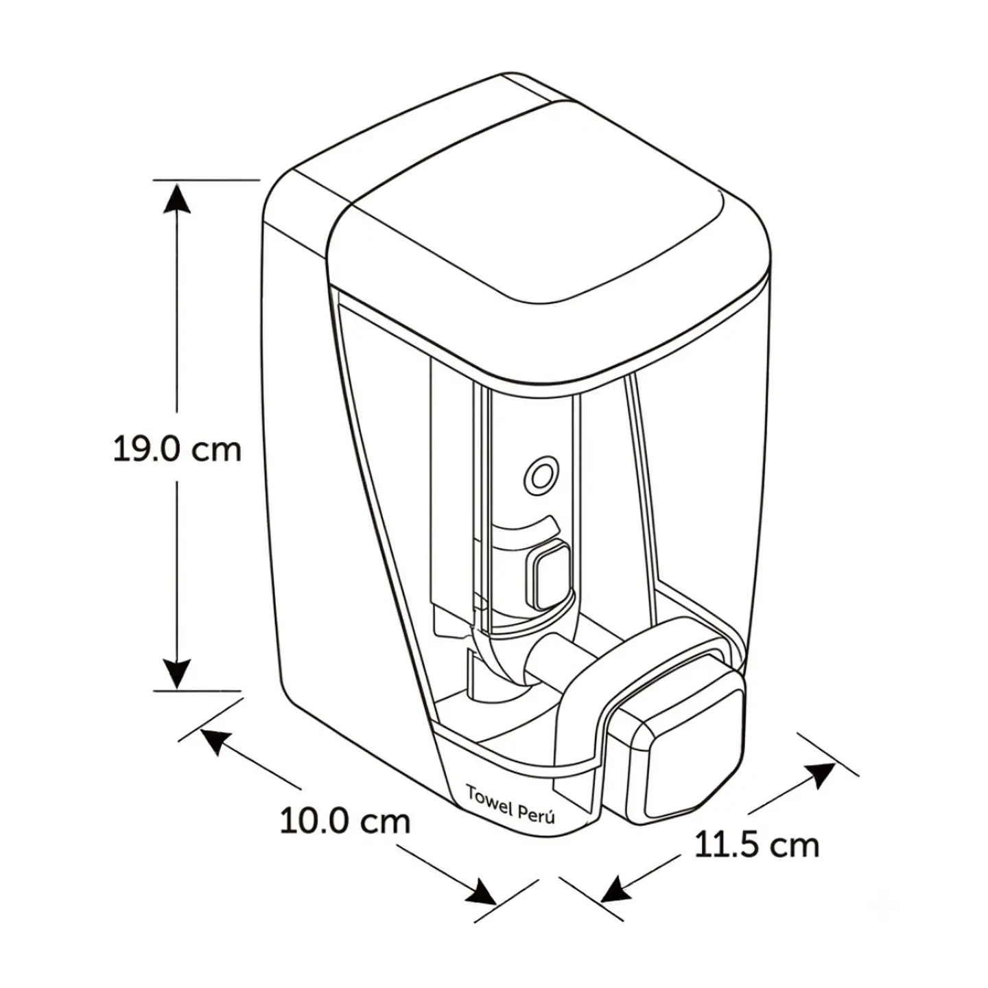 Dispensador de Jabón Líquido o Alcohol en Gel Automático con Sensor 2