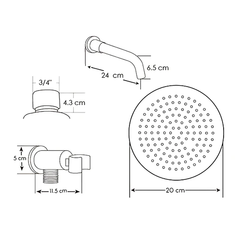 Kit Monocomando Empotrado Para Ducha y Teléfono