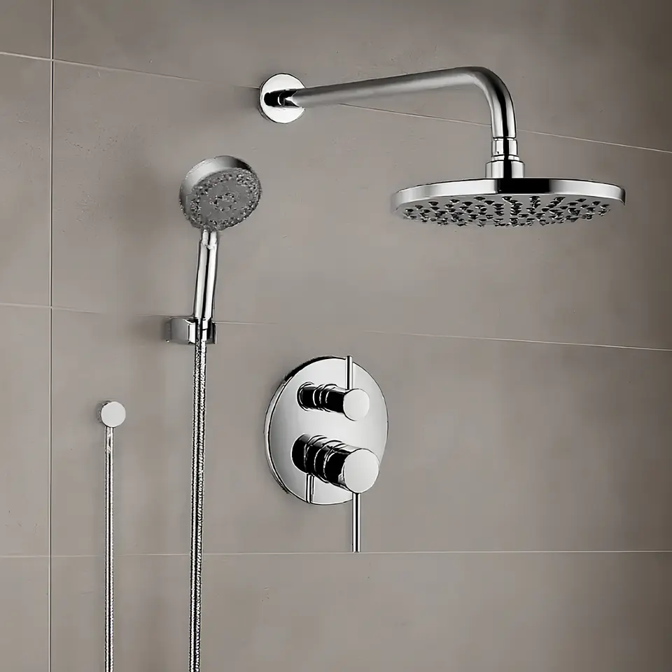 Kit Monocomando Empotrado Para Ducha y Teléfono 4