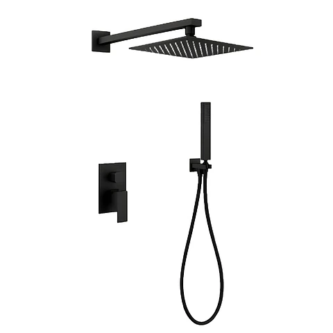 Set Monocomando para Ducha en Negro Mate