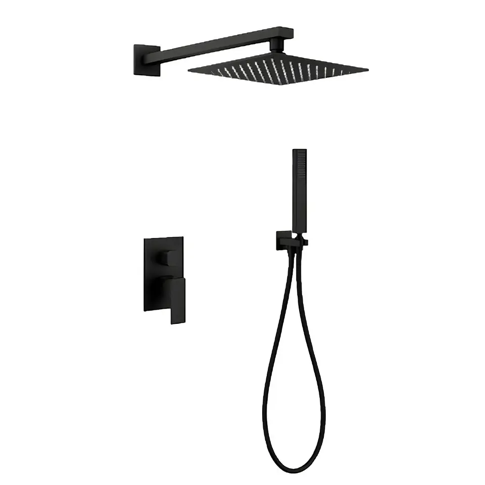 Set Monocomando para Ducha en Negro Mate 1