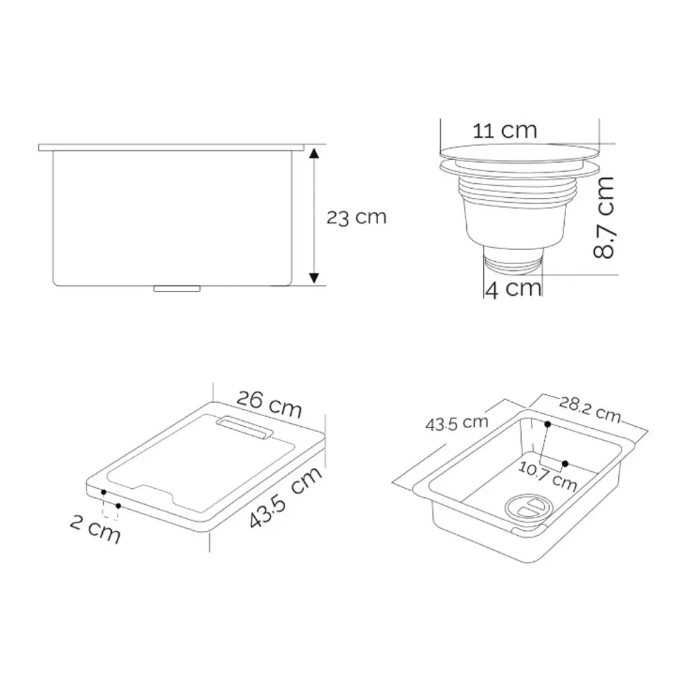 Lavadero de Cocina de Acero Inoxidable Plomo 4