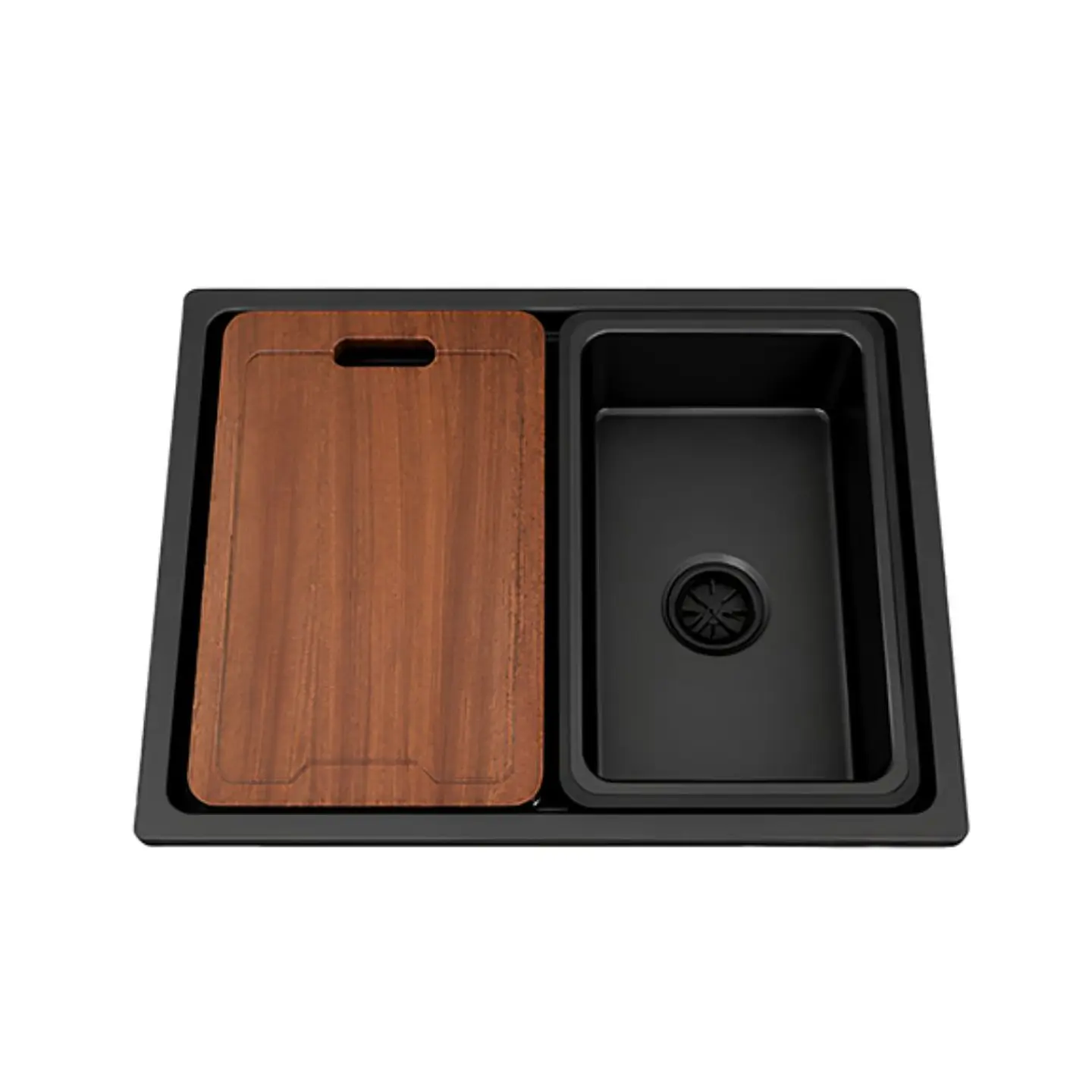 Lavadero de Cocina de Acero Inoxidable Negro 1