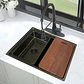 Lavadero de Cocina de Acero Inoxidable Negro - Miniatura 4