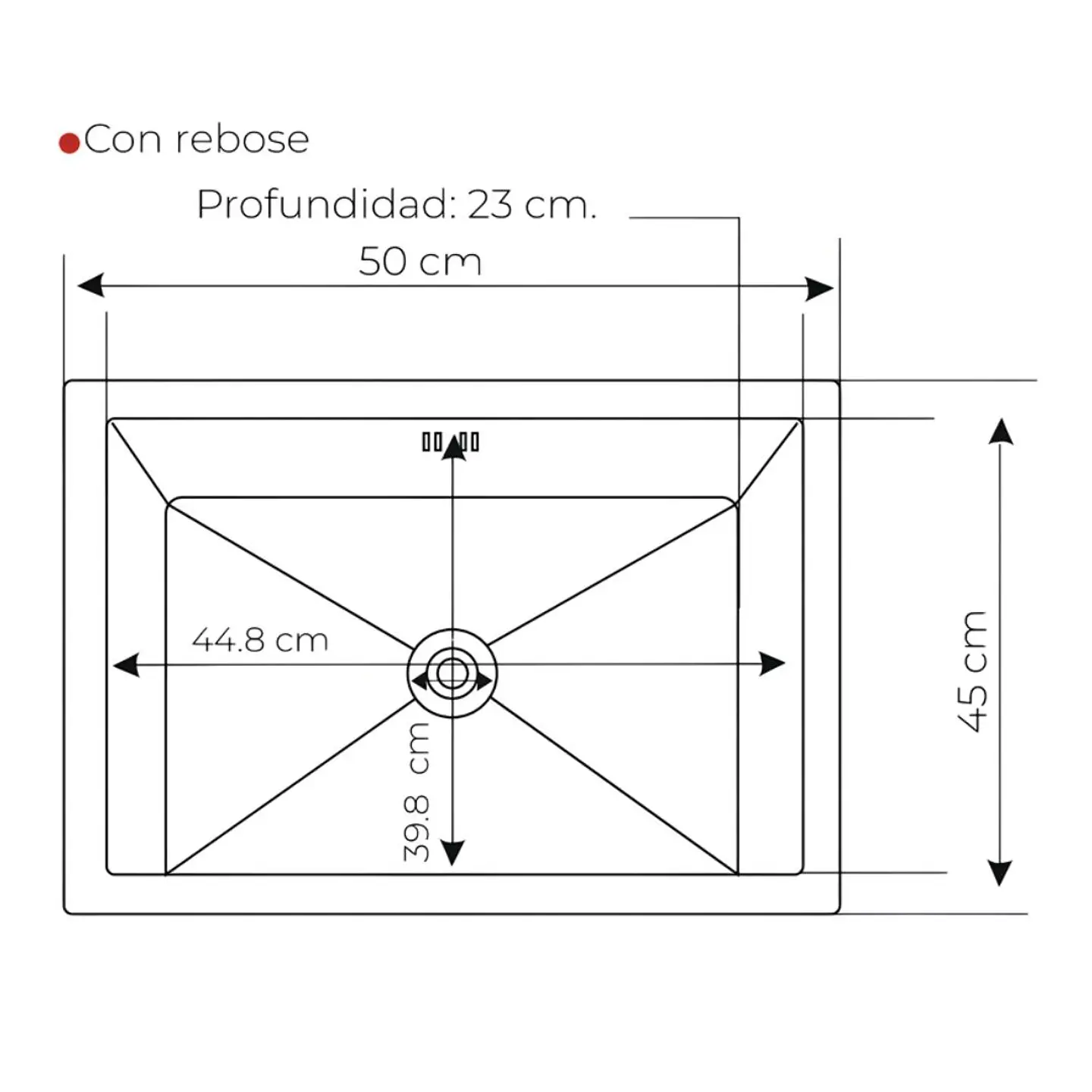 Lavadero de Cocina de Acero Inoxidable de Empotrar con Poza Profunda 3