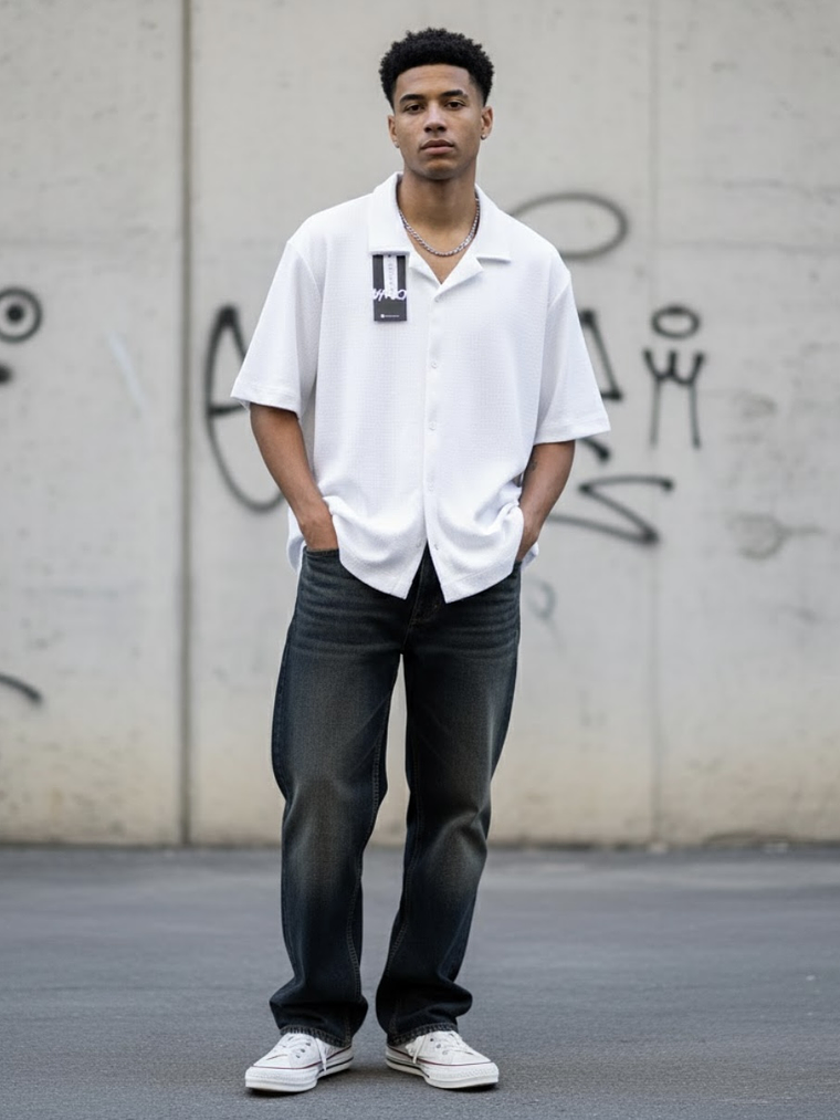 Camisa Tejida en Waffle  1