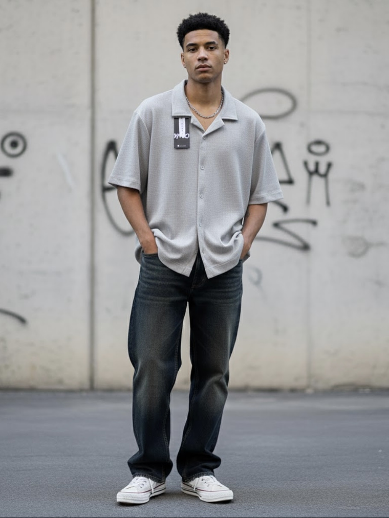 Camisa Tejida en Waffle  2