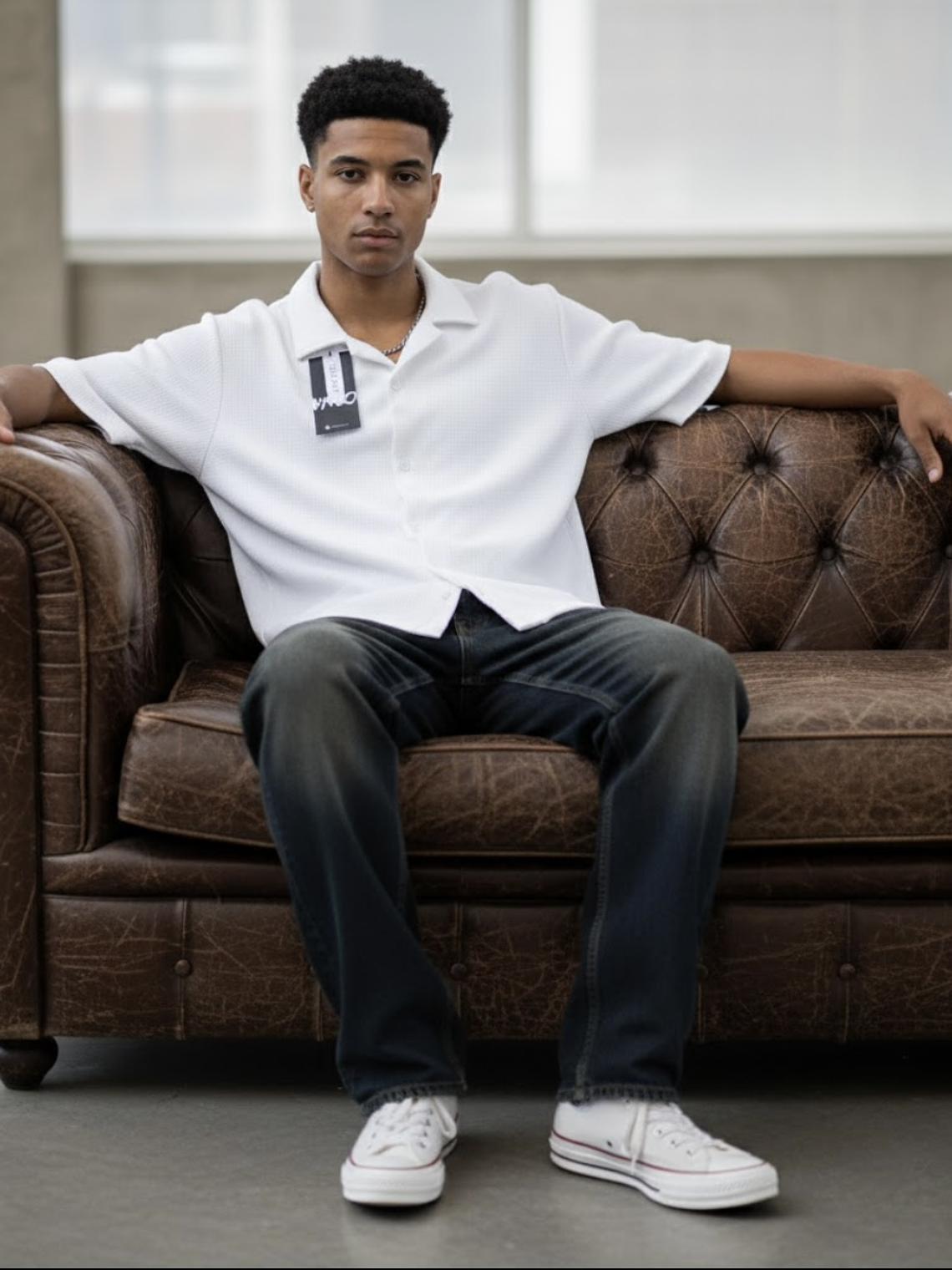 Camisa Tejida en Waffle  4