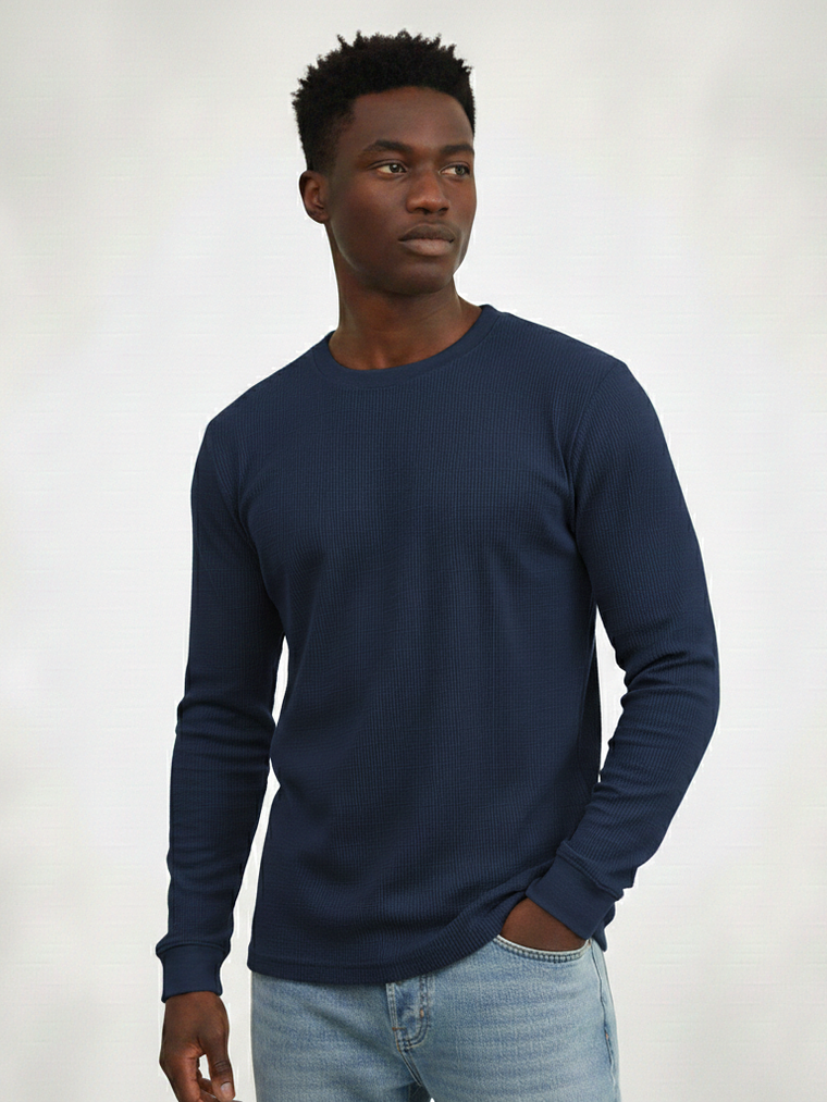 Polo Waffle Manga Larga 4