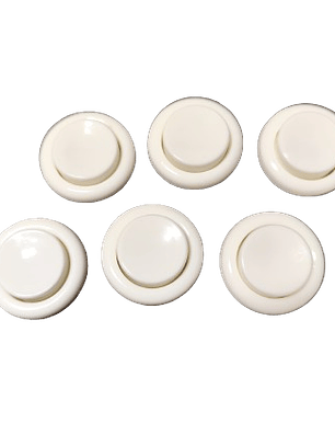Botões americanos concavos 28mm - Branco