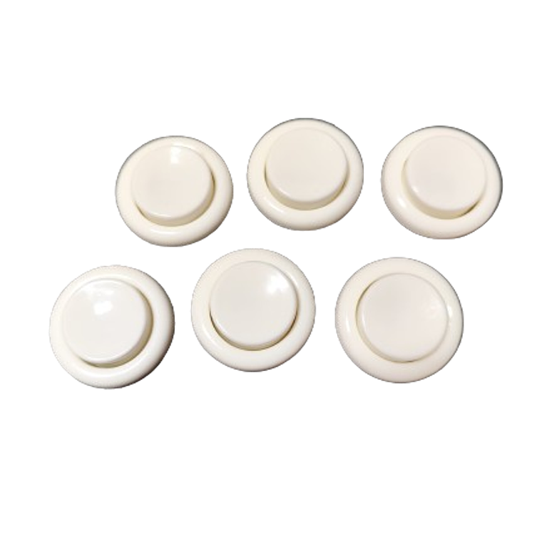 Botões americanos concavos 28mm - Branco 1
