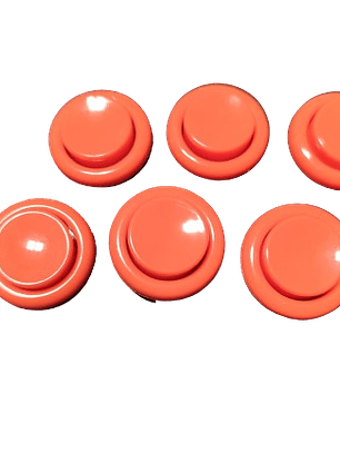 Botões americanos concavos 28mm - Laranja