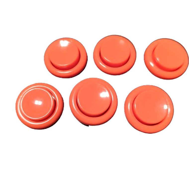 Botões americanos concavos 28mm - Laranja 1