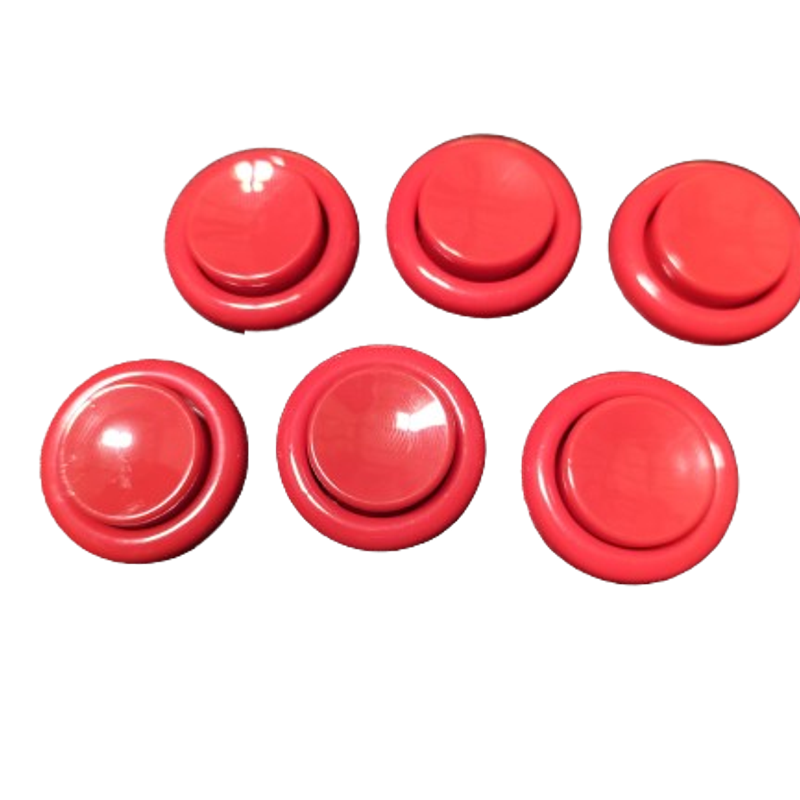 Botões americanos concavos 28mm - Vermelho 1