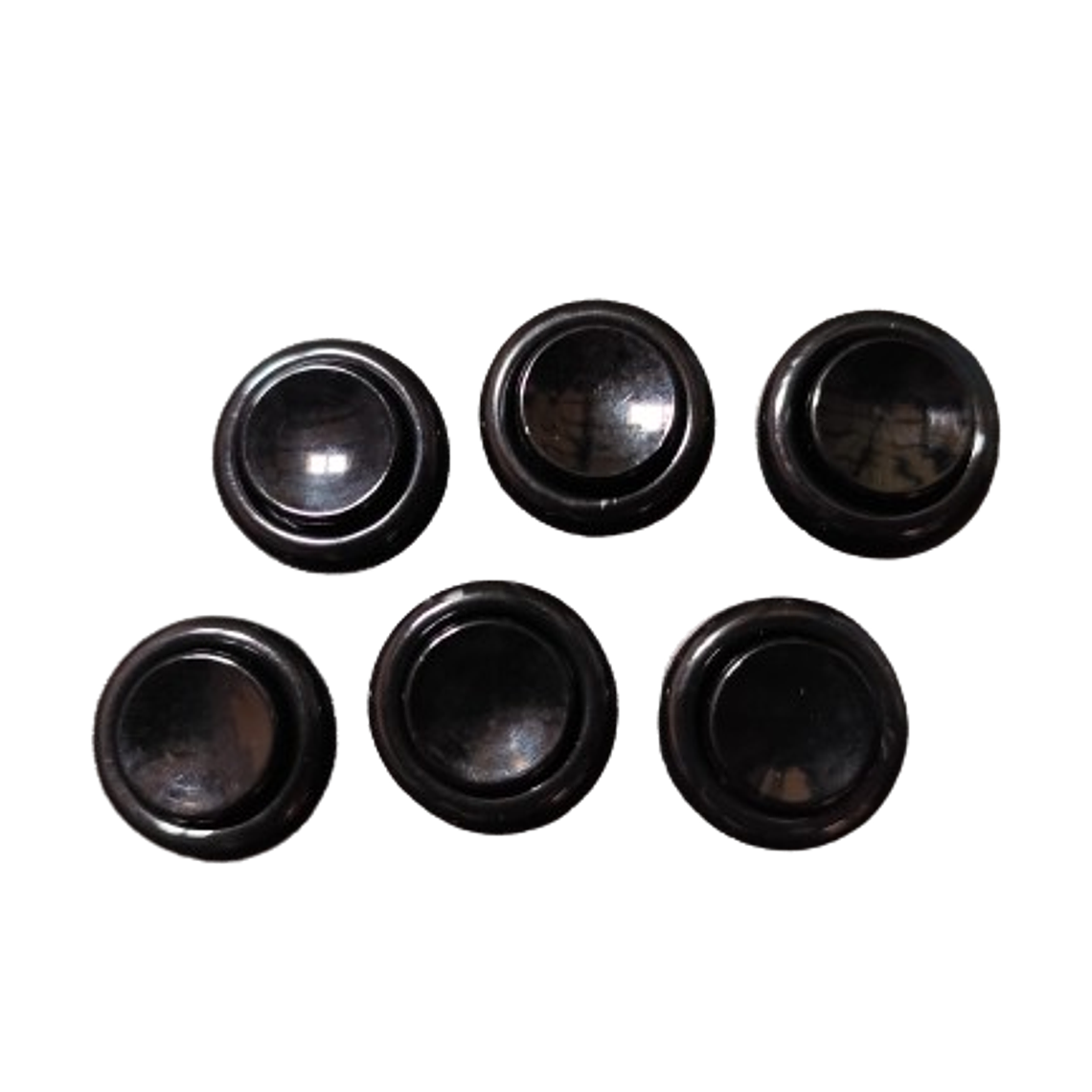 Botões americanos concavos 28mm - Pretos 1