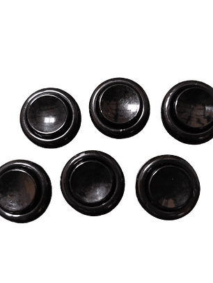 Botões americanos concavos 28mm - Pretos