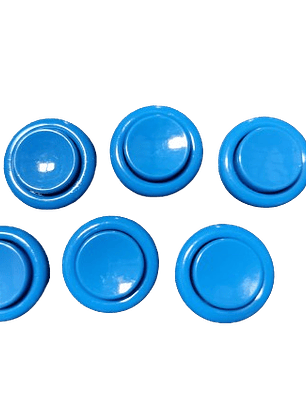 Botões americanos concavos 28mm - Azul