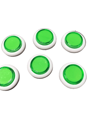 Botões Anjo Branco Concavo 28mm - Verde