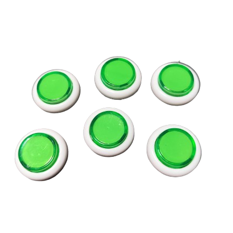 Botões Anjo Branco Concavo 28mm - Verde 1