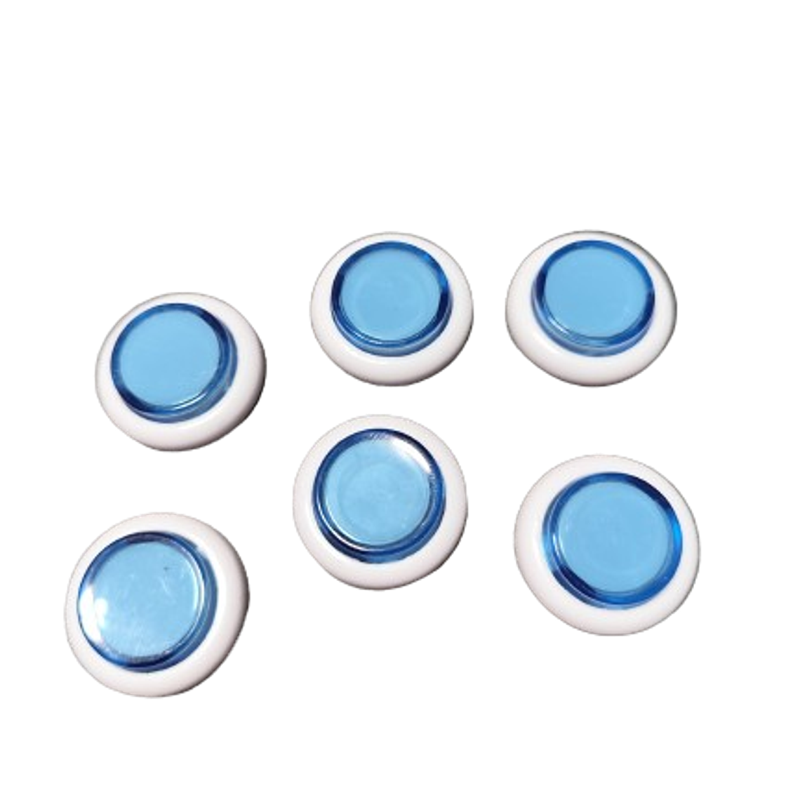 Botões Anjo Branco Concavo 28mm - Azul 1