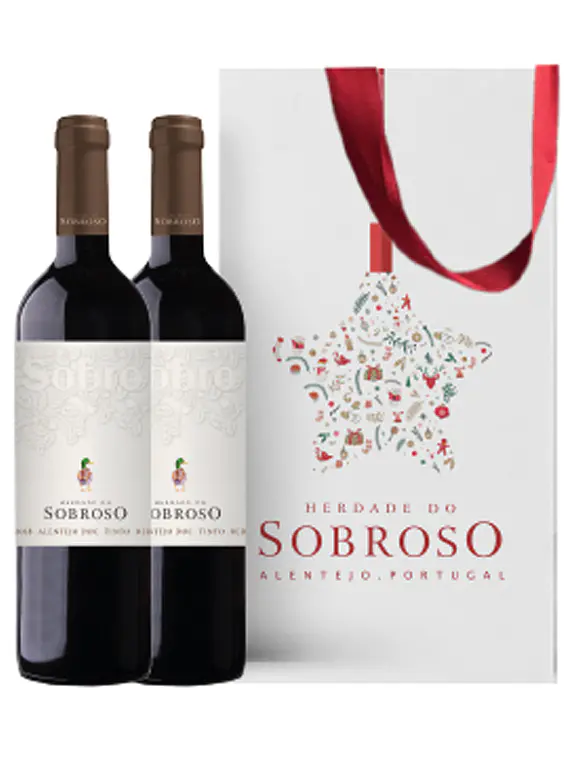 Estojo Sobroso Tinto 2 Garrafas