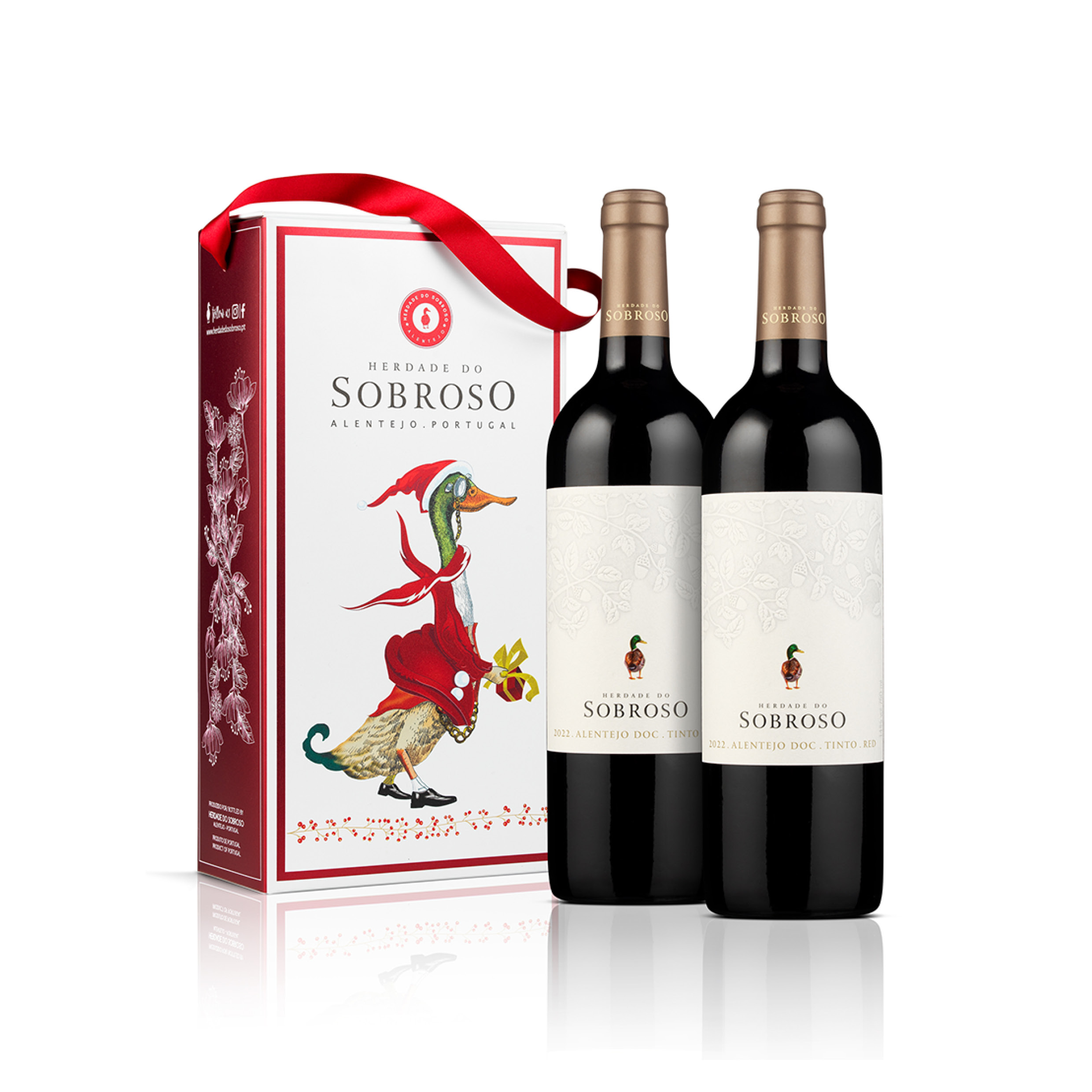 Estojo Sobroso Tinto 2 Garrafas