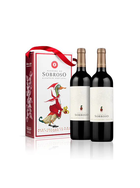 Estojo Sobroso Tinto 2 Garrafas