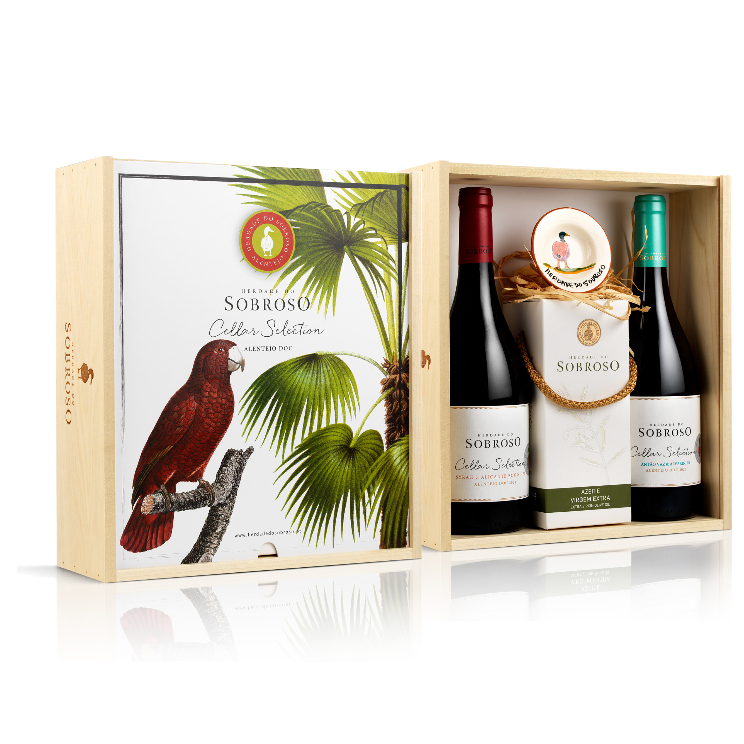 Conjunto Sobroso Cellar Selection Tinto + Branco + Azeite Premium