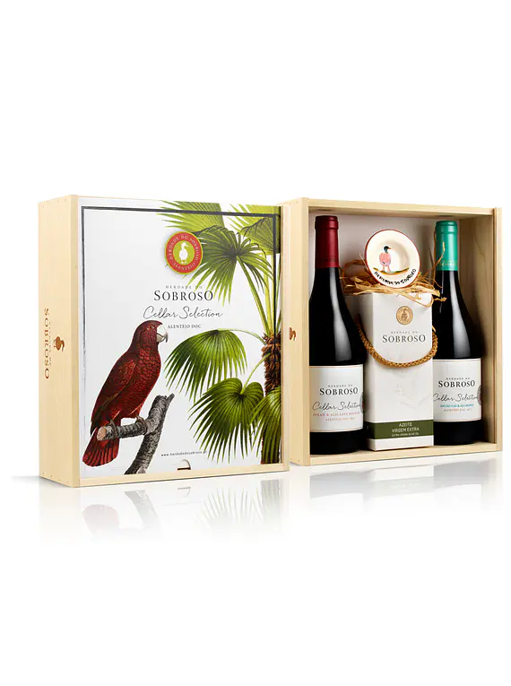 Conjunto Sobroso Cellar Selection Tinto + Branco + Azeite Premium