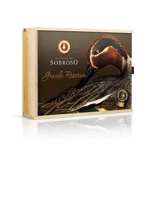 Conjunto Sobroso Grande Reserva Caixa Madeira moldura 