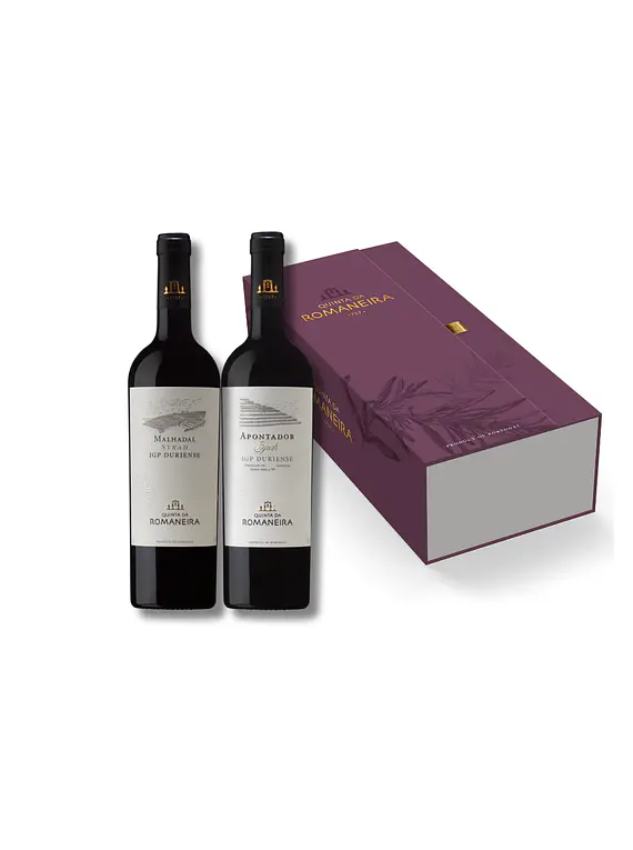 Estojo Qta. Romaneira Tinto Syrah Malhadas e Apontador