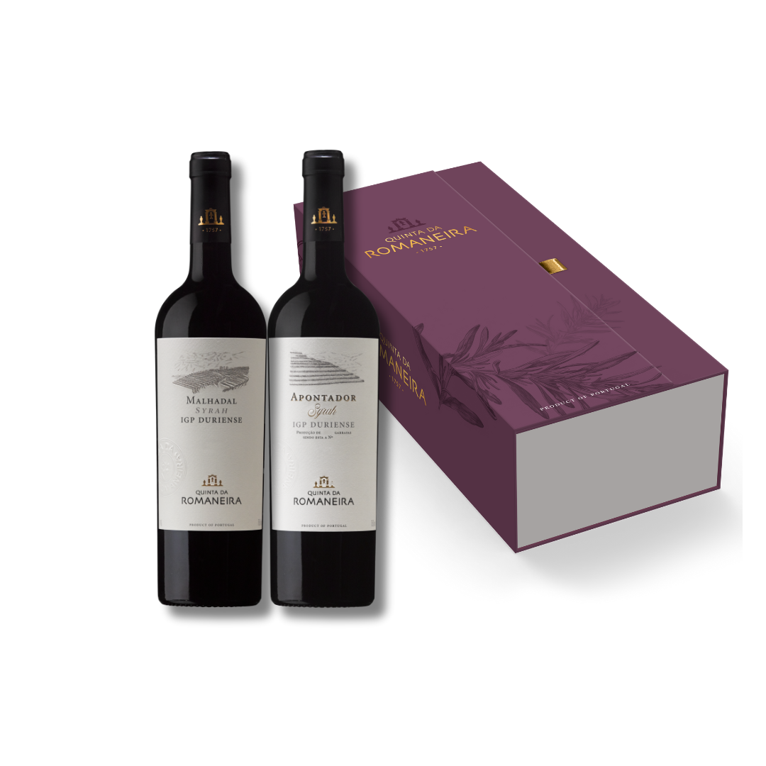 Estojo Qta. Romaneira Tinto Syrah Malhadas e Apontador