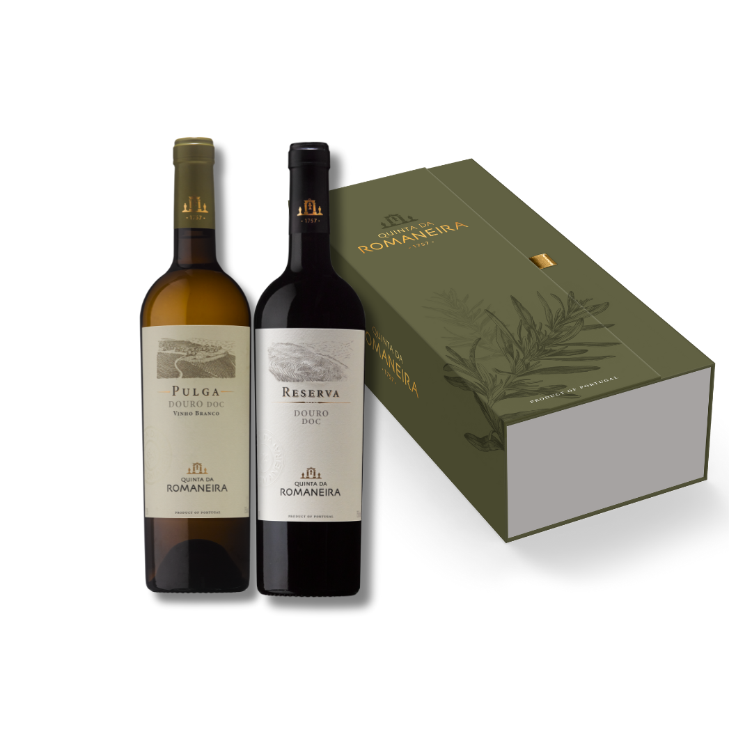 Estojo Qta. Romaneira Tinto Reserva e Branco Pulga