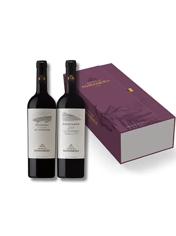 Estojo Qta. Romaneira Tinto Syrah Malhadas e Apontador