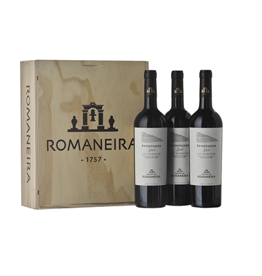 Qta. Romaneira Tinto Syrah Apontador caixa madeira 3 Garrafas