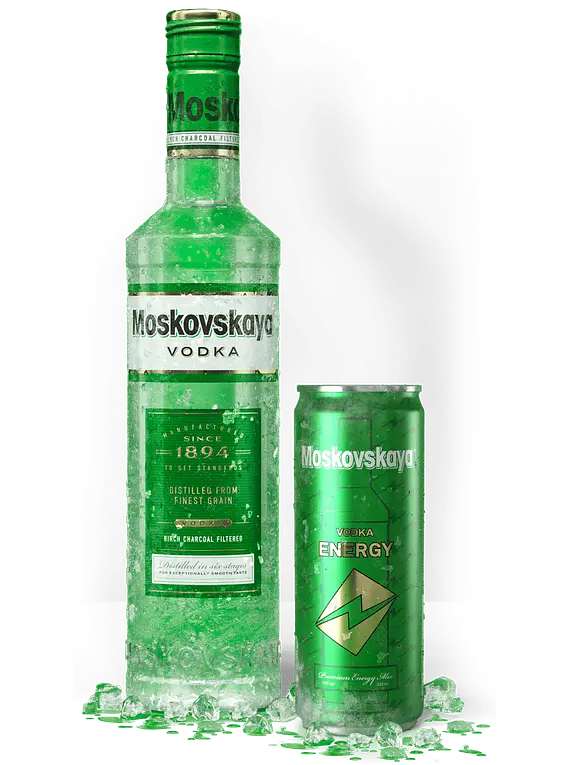 Vodka Moskovskaya Flasche Energy Iced