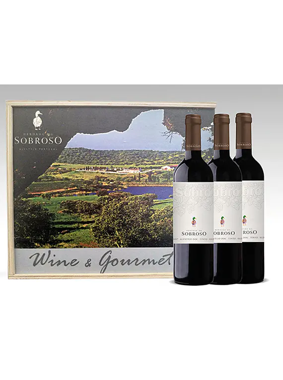 Conjunto Sobro Tinto Caixa madeira pintada 