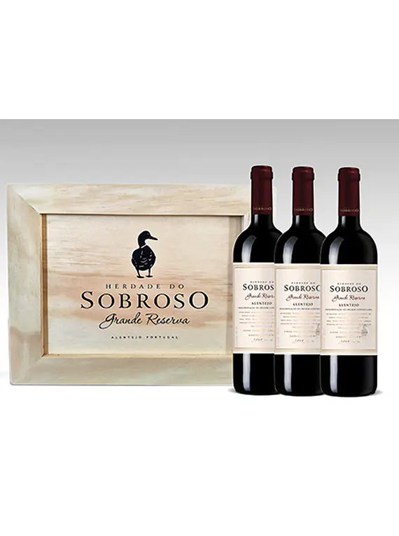 Conjunto Sobroso Grande Reserva Caixa Madeira moldura 