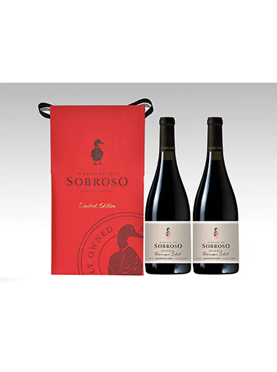 Conjunto Sobroso Reserva Caixa especial 2 garrafas 